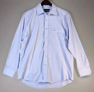 Ungaro Homme Cotton Men's Dress Shirt Long Sleeve TwoPly Egyptian Yarn 16.5/34